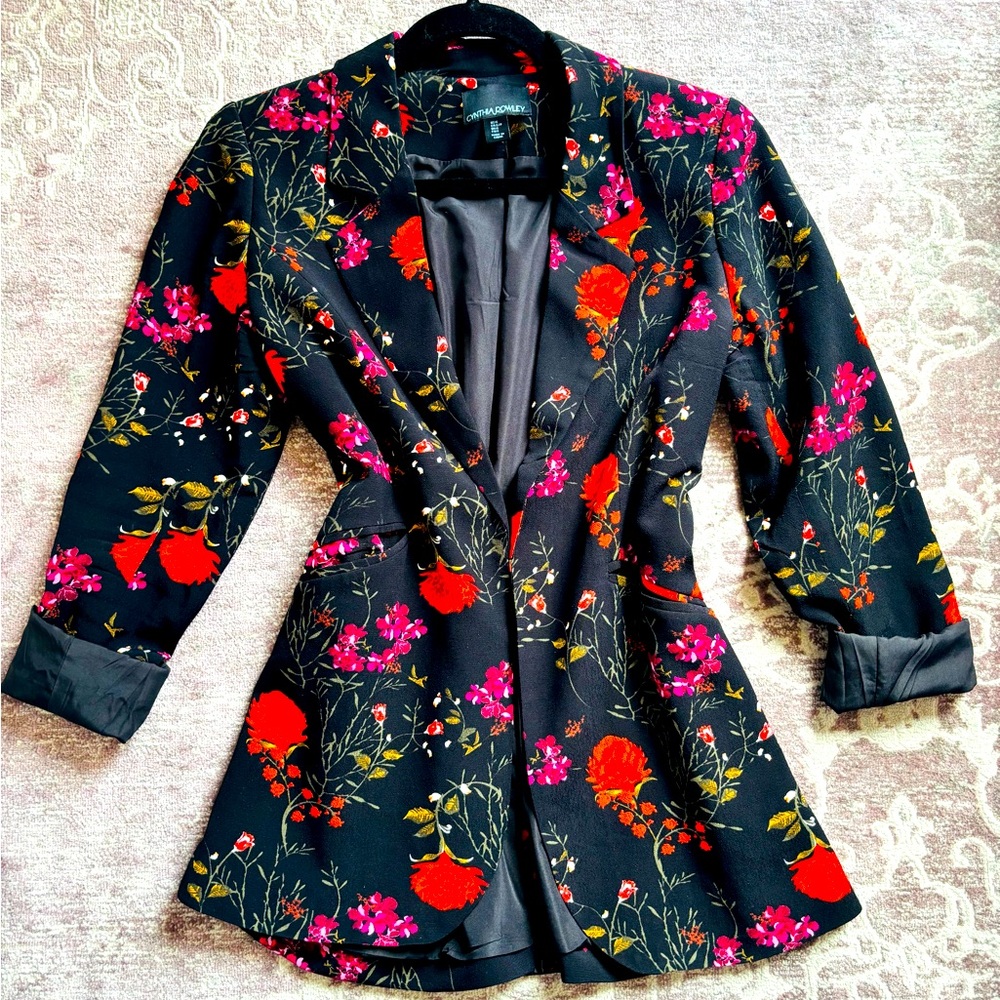 Floral oversized blazer jacket Small